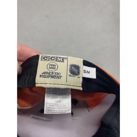 Philadelphia Flyers NHL CCM Orange Black Era Flex Fit Fitted Hat Cap S/M NEW - Picture 5 of 6